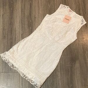 White Lace Mini Dress